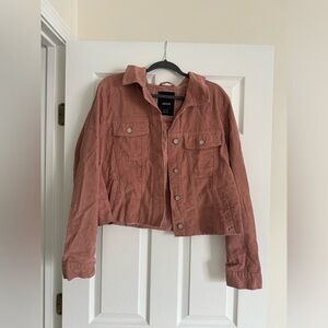 Corduroy cropped jacket